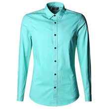 French Cuff Button Men Dress Shirts 2017 New spring Luxury Slim Fit Long Sleeve Brand Formal Business Fashion Shirts Homme