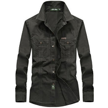 Men's Combat Shirt U.S Military Shirt AFS JEEP Breathable Brand Long Sleeve Shirt Autumn Casual Army Dress Shirt  Camisas M-6XL