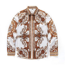 Fashion Medusa Men Brand clothing Digital printing Colour Mixture Luxury Casual Harajuku Shirts Long-sleeved Men's Medusa Shirts