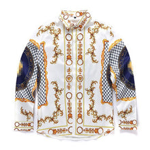 Fashion Medusa Men Brand clothing Digital printing Colour Mixture Luxury Casual Harajuku Shirts Long-sleeved Men's Medusa Shirts