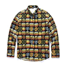 Fashion Medusa Men Brand clothing Digital printing Colour Mixture Luxury Casual Harajuku Shirts Long-sleeved Men's Medusa Shirts