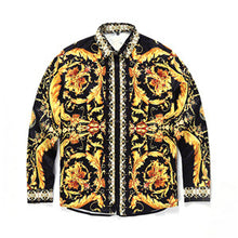 Fashion Medusa Men Brand clothing Digital printing Colour Mixture Luxury Casual Harajuku Shirts Long-sleeved Men's Medusa Shirts