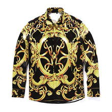 Fashion Medusa Men Brand clothing Digital printing Colour Mixture Luxury Casual Harajuku Shirts Long-sleeved Men's Medusa Shirts