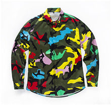 Fashion Medusa Men Brand clothing Digital printing Colour Mixture Luxury Casual Harajuku Shirts Long-sleeved Men's Medusa Shirts