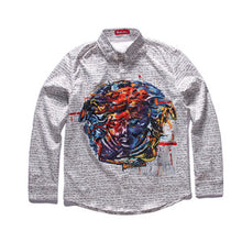Fashion Medusa Men Brand clothing Digital printing Colour Mixture Luxury Casual Harajuku Shirts Long-sleeved Men's Medusa Shirts