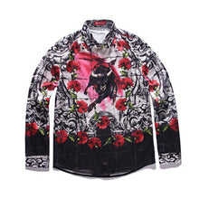 Fashion Medusa Men Brand clothing Digital printing Colour Mixture Luxury Casual Harajuku Shirts Long-sleeved Men's Medusa Shirts