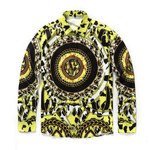 Fashion Medusa Men Brand clothing Digital printing Colour Mixture Luxury Casual Harajuku Shirts Long-sleeved Men's Medusa Shirts