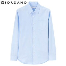 Giordano Men Shirt Camisa Masculina Brand Clothing Long Sleeves Camisas Casual Shirt Roupas Masculina Turn-down Collar Shirt