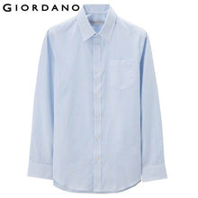 Giordano Men Shirt Camisa Masculina Brand Clothing Long Sleeves Camisas Casual Shirt Roupas Masculina Turn-down Collar Shirt