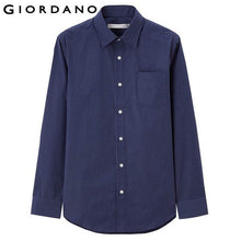 Giordano Men Shirt Camisa Masculina Brand Clothing Long Sleeves Camisas Casual Shirt Roupas Masculina Turn-down Collar Shirt