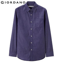 Giordano Men Shirt Camisa Masculina Brand Clothing Long Sleeves Camisas Casual Shirt Roupas Masculina Turn-down Collar Shirt