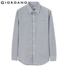 Giordano Men Shirt Camisa Masculina Brand Clothing Long Sleeves Camisas Casual Shirt Roupas Masculina Turn-down Collar Shirt