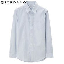 Giordano Men Shirt Camisa Masculina Brand Clothing Long Sleeves Camisas Casual Shirt Roupas Masculina Turn-down Collar Shirt